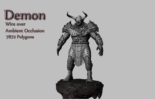 Demon Armor - Wireframe