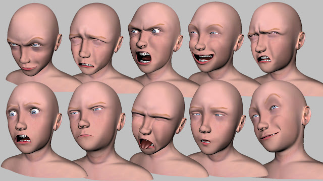Facial blend shape sheet
