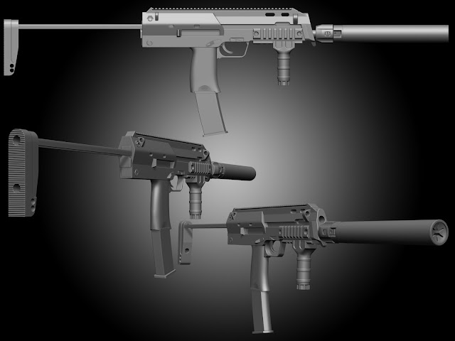 H&K MP-7 ZBrush render
